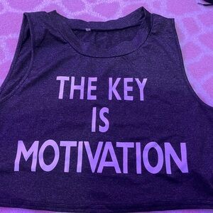 Black Motivational Graphic Tank Top